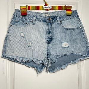 REWASH Women’s Colorblock Denim Shorts